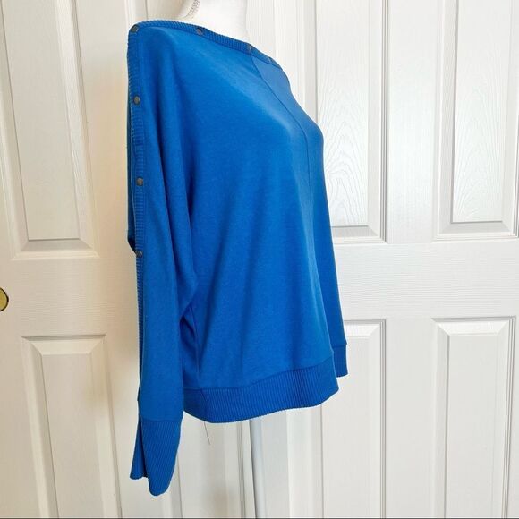 Vince Camuto Cozy Dolman Sleeve Sweater in Metro Blue Medium - Picture 4 of 10